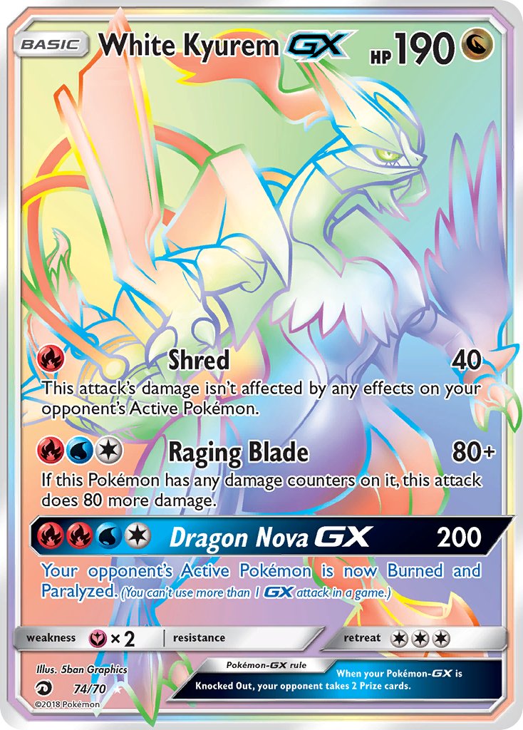 White Kyurem GX 74-70 (RAINBOW)