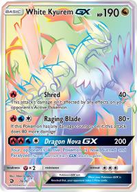 pokemon dragon majesty white kyurem gx 74 70 rainbow