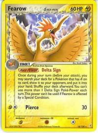 pokemon ex crystal guardians fearow 18 100