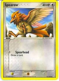 pokemon ex crystal guardians spearow 61 100