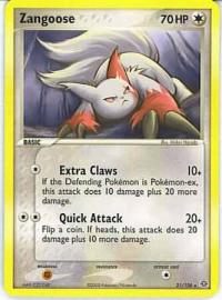 pokemon ex emerald zangoose 21 106