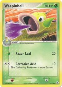 pokemon ex firered leafgreen weepinbell 51 112