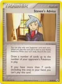 pokemon ex hidden legends steven s advice 92 101