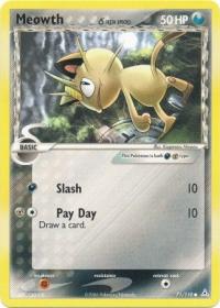 pokemon ex holon phantoms meowth 71 110