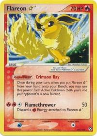pokemon ex power keepers flareon gold star 100 108
