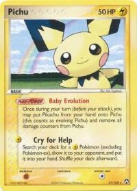 pokemon ex power keepers pichu 21 108