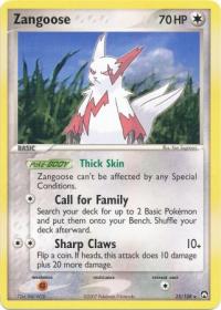 pokemon ex power keepers zangoose 25 108