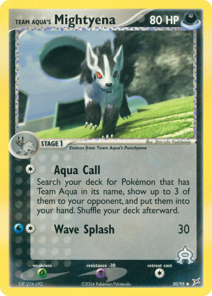 Team Aqua's Mightyena - 30/95 (RH)