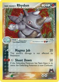 pokemon ex team magma vs team aqua team magma s rhydon 11 95 rh