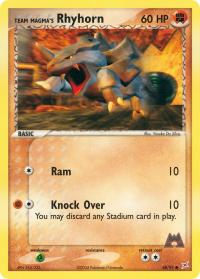 pokemon ex team magma vs team aqua team magma s rhyhorn 68 95 rh