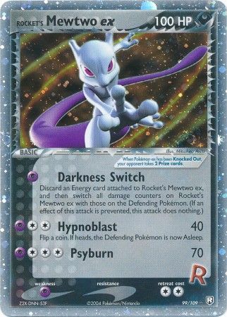 Rocket's Mewtwo ex 99-109