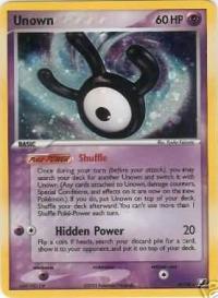 pokemon ex unseen forces unown w