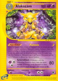 pokemon expedition base set alakazam 33 165