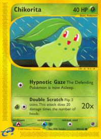 pokemon expedition base set chikorita 99 165 rh