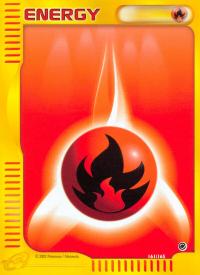 pokemon expedition base set fire energy 161 165