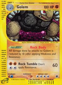 pokemon expedition base set golem 14 165