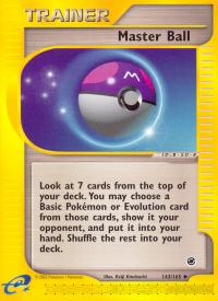 pokemon expedition base set master ball 143 165