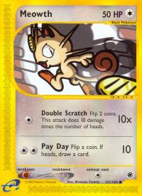 pokemon expedition base set meowth 121 165