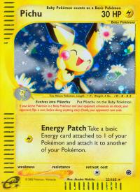 pokemon expedition base set pichu 22 165