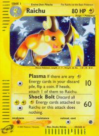 pokemon expedition base set raichu 25 165