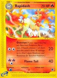 pokemon expedition base set rapidash 62 165