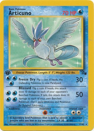 Articuno  17-62  1st edition