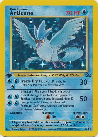 Articuno  2-62  1st edition