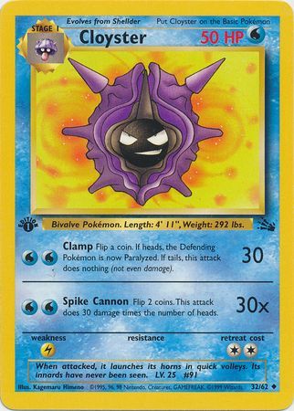 Cloyster 32-62 1st edition