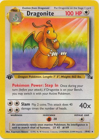 Dragonite  19-62  1st edition