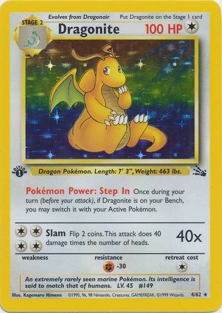 Dragonite  4-62  1st edition