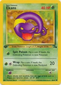 pokemon fossil 1st edition ekans 46 62 1st edition