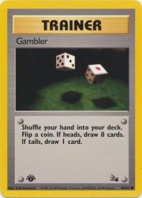 pokemon fossil 1st edition gambler 60 62 1st edition