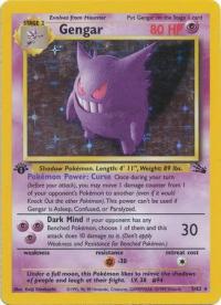 pokemon fossil 1st edition gengar 5 62 1st edition