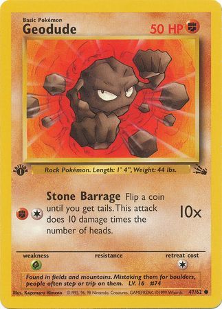 Geodude 47-62 1st edition