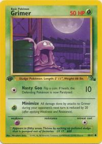 pokemon fossil 1st edition grimer 48 62 1st edition