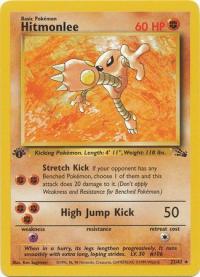 pokemon fossil 1st edition hitmonlee 22 62 1st edition