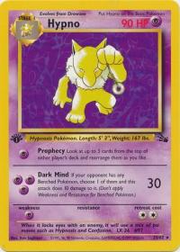 pokemon fossil 1st edition hypno 23 62 1st edition