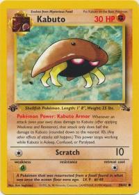 pokemon fossil 1st edition kabuto 50 62 1st edition