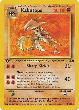 Kabutops  24-62  1st edition