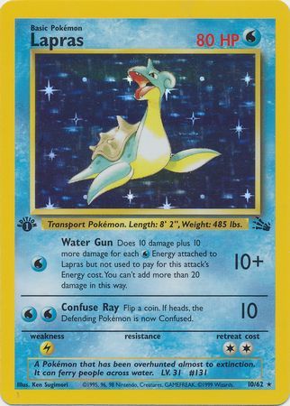 Lapras  10-62  1st edition