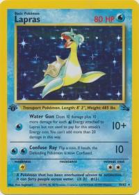 pokemon fossil 1st edition lapras 10 62 1st edition