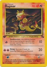 pokemon fossil 1st edition magmar 39 62 1st edition