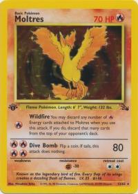 pokemon fossil 1st edition moltres 12 62 1st edition