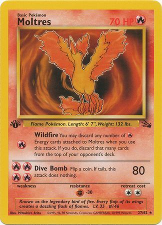 Moltres 27-62 1st edition