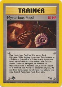 pokemon fossil 1st edition mysterious fossil 62 62 1st edition