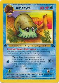 pokemon fossil 1st edition omanyte 52 62 1st edition