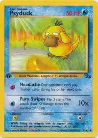 pokemon fossil 1st edition psyduck 53 62 1st edition