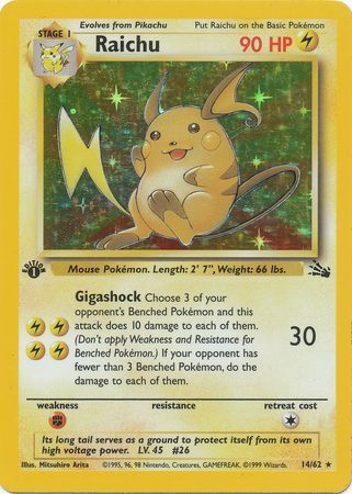 Raichu 14-62 1st edition