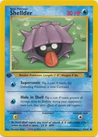 pokemon fossil 1st edition shellder 54 62 1st edition