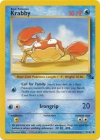 pokemon fossil krabby 51 62